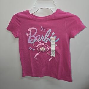 Barbie Fuchsia Kids Tee with Bow Design